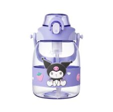 Kuromi Sanrio Miniso Water Bottle With Strap Large Size 1200ml Tritan picture