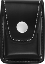 Lighter Case Only Compatible with Zippo,Flip Top Leather Lighter Pouch with Meta picture