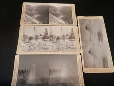 Yellowstone National Park Set 4 Stereoview Stereoscope cards picture