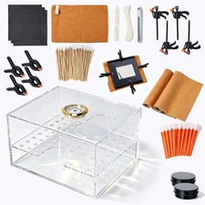 382 Pcs Card Flattening & Cleaning Kit, Repair Tool Set with Humidor, Heat Pen, picture