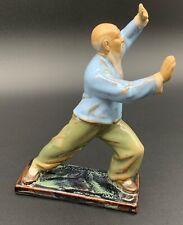 Vintage Shiwan Mudman Chinese Pottery Figurine Statue Man Tai Chi Master Kung Fu picture
