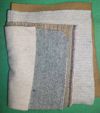 5 Pieces Vintage Assorted Processed Wool Fabric for Quilt Appliqué Rug Crafts U picture