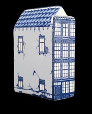 Vintage Delft Blue Hand Painted Miniature House 4 Ann Frank Huis (B1) picture