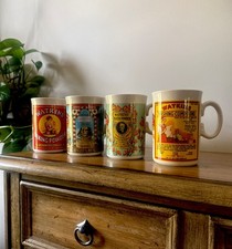 Vintage Watkins Mugs Set of 4 Heritage Collection 1992 Advertising Coffee Cups picture