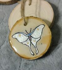 Lunar Moth Wood Ornament picture