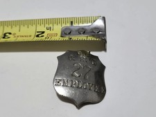 VINTAGE (B.C. E.R.C) NUMBER 27 EMPLOYEE BADGE OBSOLETE COLLECTORS PIN BACK RARE picture