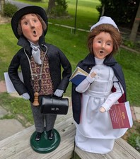 Byers Choice Lot of Two Doctor and Nurse Grand View Hospital PA Carolers picture