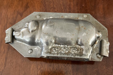 VINTAGE ANTIQUE PIG CHOCOLATE MOLD / MOLDED STEEL 6 3/4