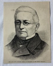1878 magazine engraving~LOUIS ADOLPHE THIERS President French Republic picture