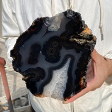 7.7lb Natural Lace Banded Agate Quartz Crystal Rough mineral specimens，Brazil picture