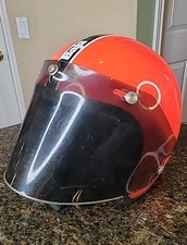 1970s Baja 500 Helmet Vintage Orange Motorcycle Helmet Size SMALL KIDS HELMET  picture