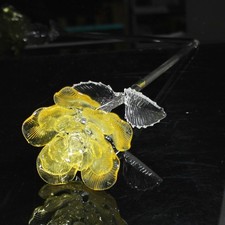 Waterford Crystal: Fleurology Yellow Glass Rose, 15