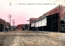 Alexander City AL Main Street Postcard Vintage picture