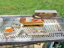 Vintage Allpax Brass Extension Gasket Cutter Set W/ Case Extra Blades picture