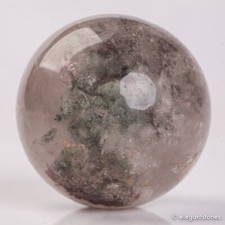 58g34mm Natural Garden/Phantom/Ghost/Lodolite Quartz Crystal Sphere Healing Ball picture