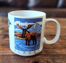Vintage Alaska Coffee Mug or Cup Moose Scenic Artwork - A.C.E. 1988 picture