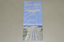Mississippi State 2022-2024 State Travel Map street road highway railroad paper picture
