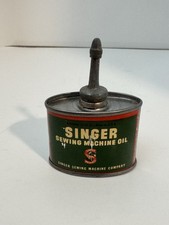 Vintage 1940s  Singer Sewing Machine Oil Lead Top Handy Oiler Cans Featherweight picture