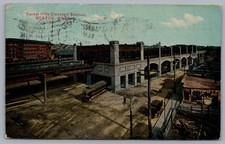 Forest Hills Elevated Station Boston MA 1910 Postcard TS-229 picture
