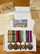 Original WW1 & WW2 British Medals - KIA German submarine U-105  picture