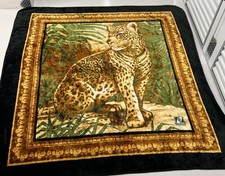 Large Vintage Novatex Blanket With Cheetah In Excellent Condition picture