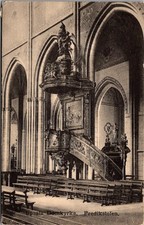 Uppsala Domkyrka Cathedral Interior Pulpit Ornate Carvings Vintage Postcard picture