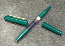 Vintage USSR Fountain Pen 1980s Soviet Green Piston Filler Ink Pen Retro Writing picture