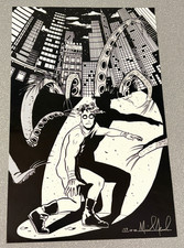 1992 MADMAN  11x17 SOFT-CUT FINE ART LTD EDIT. PRINT SIGNED BY MICHAEL D. ALLRED picture