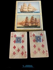 Vintage Currier and Ives Outward Bound & Homeward Bound Playing Cards + Case New picture