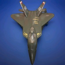 Toysmith F-22 Airplane Fighter Jet U.S Airforce Model Toy Pull Back 7.5