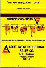 Southwest Industrial Sales Co Phoenix AZ Vintage Large Matchbook Cover TSD7-M10 picture