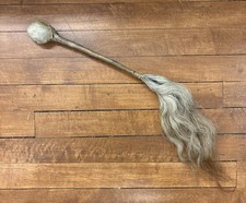 Antique Native American Stone War Club Apache Skullcracker w/Horsehair Drop picture