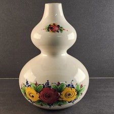 Vestal Alcobach Jug Vase Flowers Pot Belly Hand Painted Ceramic Pottery Portugal picture