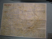 OHIO VALLEY MAP THE MAKING OF AMERICA + HISTORY National Geographic Dec. 1985 picture