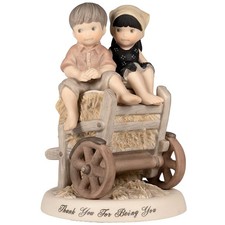 Pretty As A Picture Girl Boy and Girl on Haywagon Figurine 108907 2002 Release picture