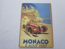 1937 Monaco Grand Prix Automobile Racing Car Postcard Post Card - Reproduction  picture