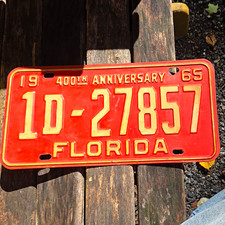 Florida License Plate 1904 Anniversary / 1961 400th Anniversary 10-27857 picture