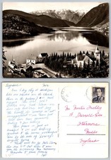 Vintage RPPC Ulvik Hardanger Fjord Norway Village Ship Church 1955 Postcard picture