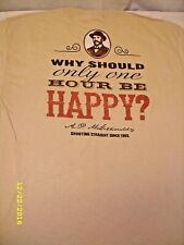  Dr McGillicuddy's Schnapps - Happy Hour  Men's T-Shirt ~ LARGE  ,, BRAND NEW  picture