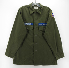 VGT US Military Shirt Men 15 1/2 Green OG-507 Civil Air Patrol Utility Surplus picture