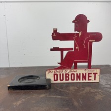 Vtg DUBONNET Quinquina Bar Back Advertising Display Painted Wood Bottle Stand picture