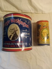 Vintage George Washington R.J Reynolds Tobacco Tin And Vintage Falstaff Beer Can picture