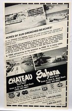 1972 Chateau By The Sea Sahara Resort Hotel Miami Beach Florida Retro Print Ad picture