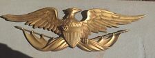 Vintage SEXTON Large USA American EAGLE Gold-color METAL Wall Plaque 27