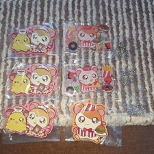 Tottoko Hamtaro Keychain Set 6 Pieces Anime Character Acrylic Rubber picture