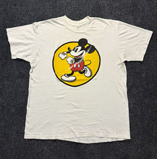 True Vintage 1970’s Hi’neck “Dancing Mickey Mouse” Graphic T Shirt picture