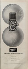 Rollei Rolleiflex World2 Advertising Camera 1 Page 1958 Original picture