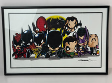 Michael Duron Locoduck Batman Family Art Print Framed Chibi DC Comics wall decor picture