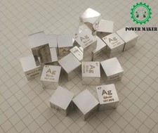 1PC 10mm Metal Silver Cube 99.99% Pure Ag Density Specimen Element Collection picture