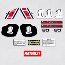 Sticker Decal Yamaha YZ80 1985 side cover fuel tank picture